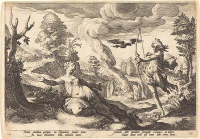 Apollo Killing Crown od Workshop of Hendrick Goltzius, after Hendrick Goltzius