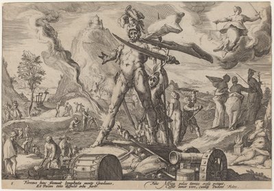 Věk železný od Workshop of Hendrick Goltzius, after Hendrick Goltzius