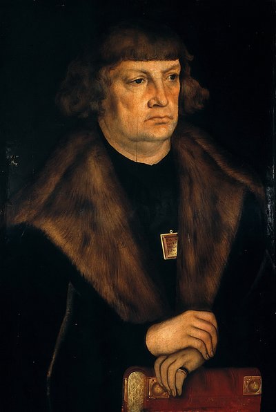 Německy: Bildnis eines Bürgermeisters von Weißenfels Portrét starosty města Weißenfels od workshop of Lucas Cranach the Elder