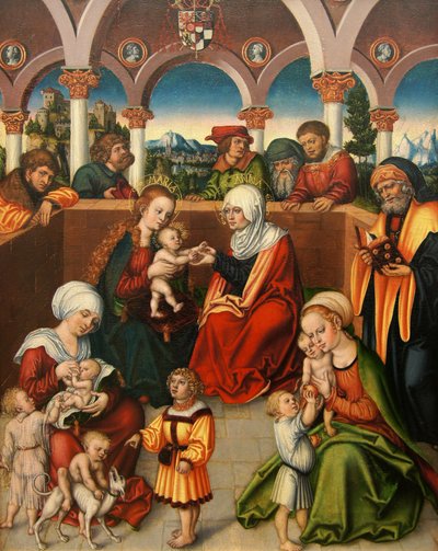 Německy: Heilige Sippe Svaté příbuzenství od workshop of Lucas Cranach the Elder
