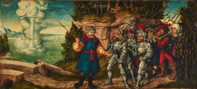Německy: Moses und die Wolkensäule Mojžíš a oblačný sloup od workshop of Lucas Cranach the Elder