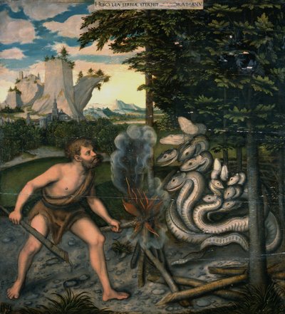 Herkules a Hydra od workshop of Lucas Cranach the Elder