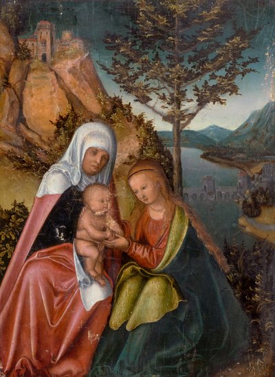 Panna s dítětem a svatá Anna od workshop of Lucas Cranach the Elder