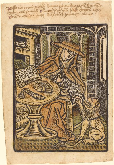 Svatý Jeroným od Workshop of Master of the Aachen Madonna