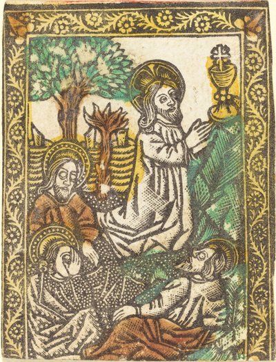 Kristus na hoře Olivetské od Workshop of Master of the Borders with