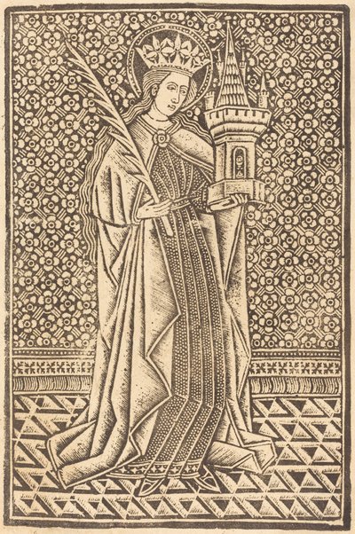 Svatá Barbora od Workshop of Master of the Cologne Arms