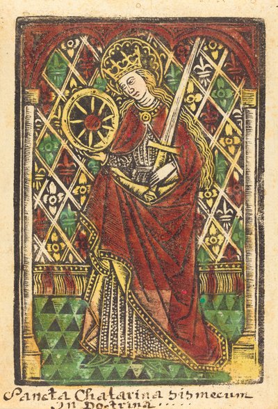 Svatá Kateřina od Workshop of Master of the Protective Saints of Cologne