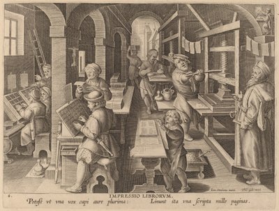 Tisk knih od Workshop of Philip Galle after Jan van der Straet