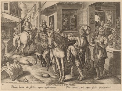 Staphae, Sive Stapedes (třmeny nebo opěrky nohou) od Workshop of Philip Galle after Jan van der Straet