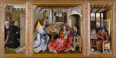 Oltářní obraz z Mérode (Triptych Zvěstování) od Workshop of Robert Campin