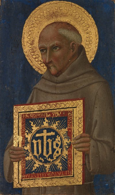 Saint Bernardino, ca. 1460-70. od Workshop of Sano di Pietro