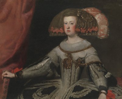 Mariana Rakouská 1634-1696, španělská královna. od Workshop of Velázquez