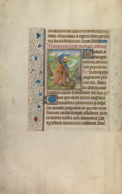 Svatý Michael a drak od Workshop of Willem Vrelant