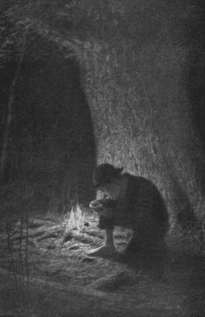 Tom bolestně psal svým „červeným kýlem“ (litho) od Worth Brehm