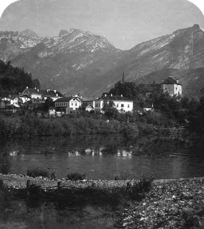 Golling a Tennengebirge, Salzburg, Rakousko, 1900. od Wurthle and Sons