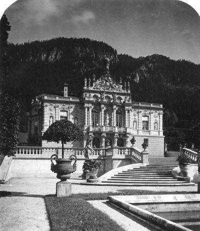 Zámek Linderhof, Bavorsko, Německo, 1900. od Wurthle and Sons
