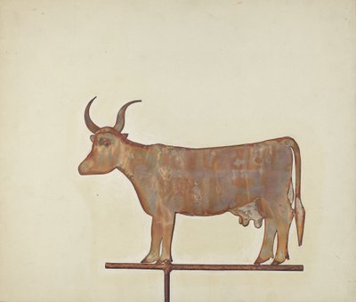 Cow Weather Vane, c. 1938. od Wynna Wright