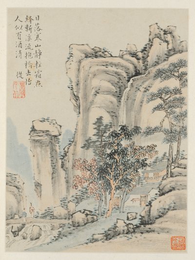 Album Seasonal Landscapes, list E (předchozí list 3) od Xiao Yuncong