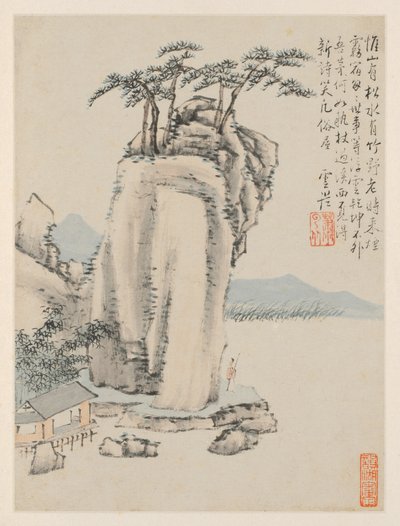 Album Seasonal Landscapes, list G předchozí list 7, 1668. od Xiao Yuncong