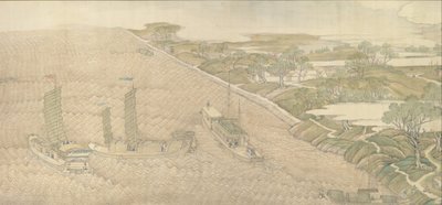 The Qianlong Emperors Southern Inspection Tour, Scroll Four: The Confluence of the Huai..., 1770. od Xu Yang