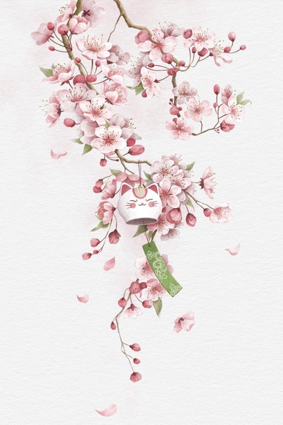 Zvonek s kočkou Sakura Lucky Cat od Xuan Thai