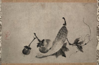 Okurky a lilek, 1500s. od Yamada Doan