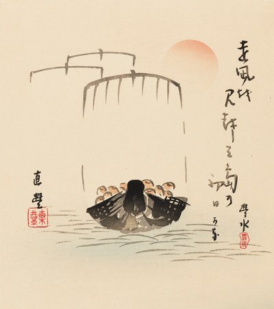 Dřevotisk - Takarabune, konec 19. století od Yamamoto Hosui