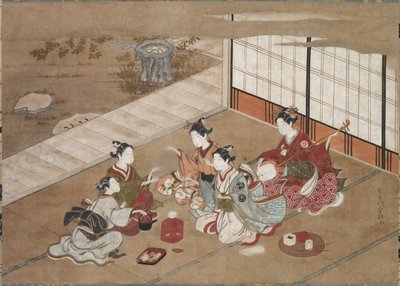 Hraní ruční hry, c. 1760. od Yasumasa Hasegawa