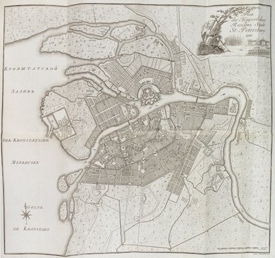 Mapa Petrohradu, 1790. od Yefim Maximovich Khudyakov