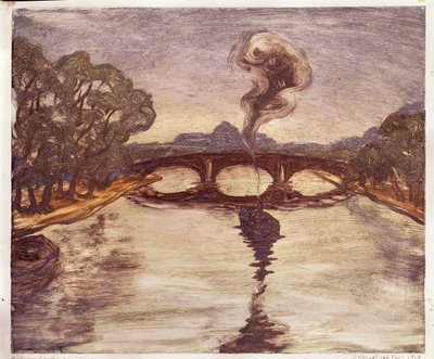 Loď na Seině, 1914 od Yelisaveta Sergeyevna Kruglikova