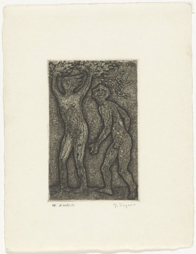 Muž a žena v šedé od Yo Sugano (signed by artist)