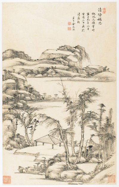 Autumnal Contemplation in Clean Pond, z alba 12 listů od Yongxi Jin