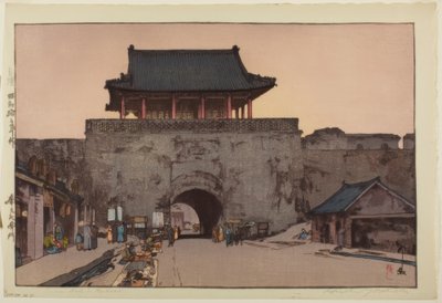 Brána Dainan v Mukdenu od Yoshida Hiroshi