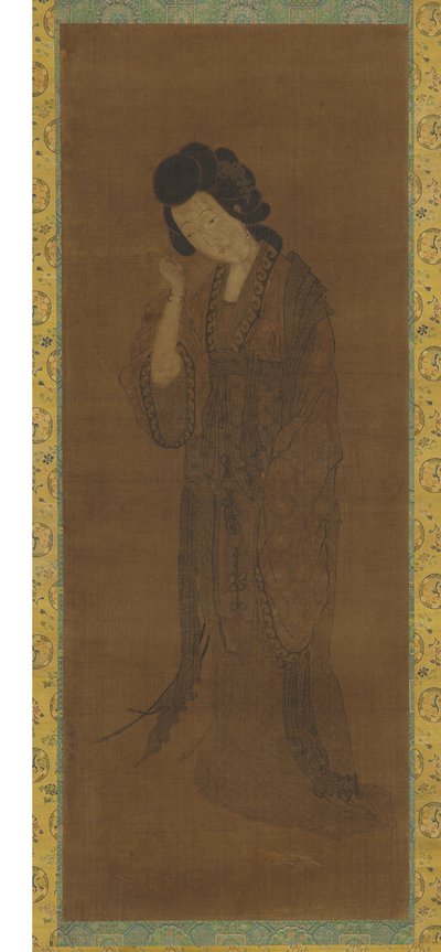 Stálá postava ženy, pozdní dynastie Ming nebo raná dynastie Qing, 17. století od Yuan Qian