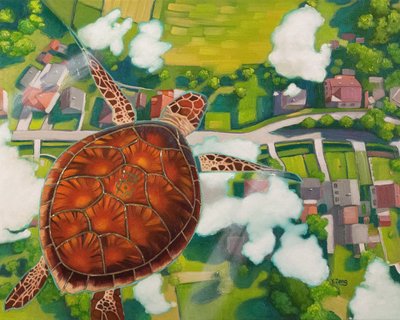 Plavba ve výšce, 2023 (olej na plátně) od Yue Zeng