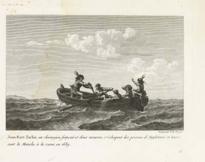 Jan Bart uteče z anglického vězení a přepluje na veslici Kanál, 1689 Jean-Bart, Forbin, un Operations français et deux mousses s