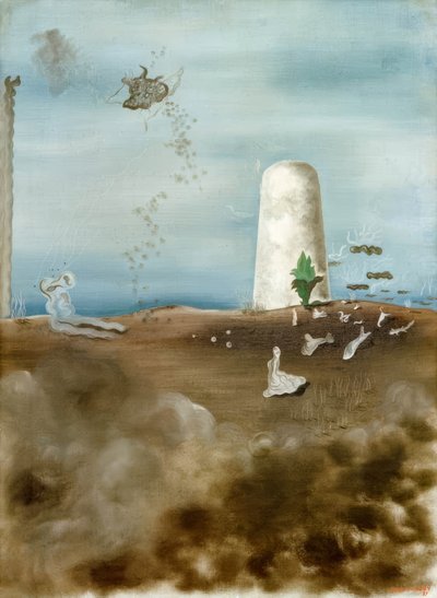 Toter, seine Familie belauernd von Yves Tanguy