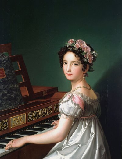 Manuela González Velázquez hraje na klavír od Zacarias Gonzalez Velazquez