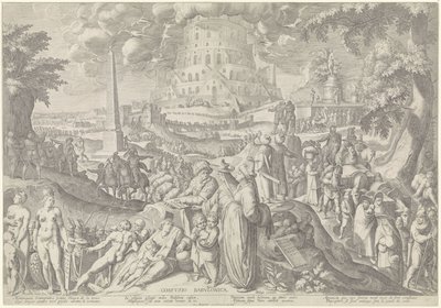 Babylonský zmatek Confvsio Babvlonica (název na objektu) od Zacharias Dolendo