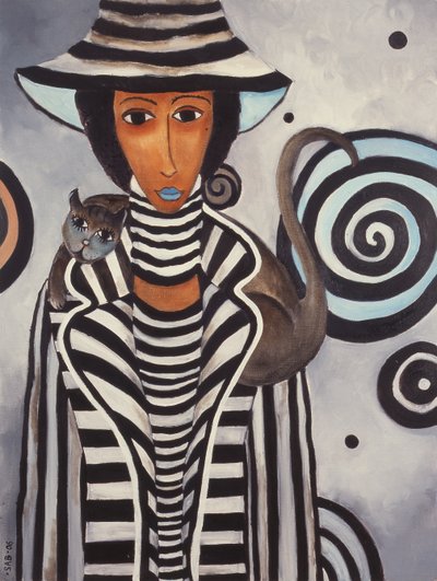 Černá a bílá, 2005 (olej na plátně) od Zanara Sabina Nedelcheva-Williams
