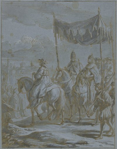 Vstup průvodu císaře a papeže do města od Zeger Jacob van Helmont