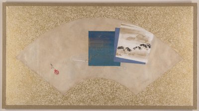 Tři krajiny, konec 19. století (vějířová malba v podobě albového listu; tempera na papíře) od Zeshin Shibata