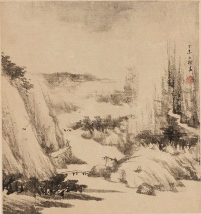 Říční krajina, 1667 od Zha Shibiao