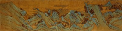 Pool of the Jade Maiden (inkoust a barva na hedvábí) od Wen Zhengming