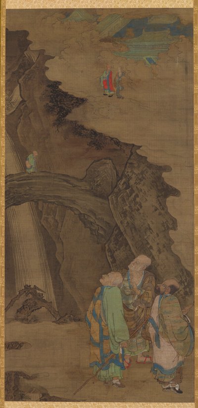 Skalní most na hoře Tiantai, 1178. od Zhou Jichang