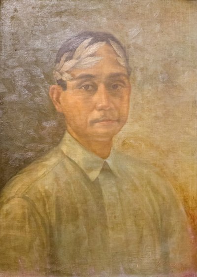 Portrét Jose Corazona de Jesus jako laureáta básníka od Zosimo Dimaano