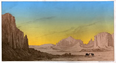 Pohoří Aktau, cca 1850 (rytina) od . .