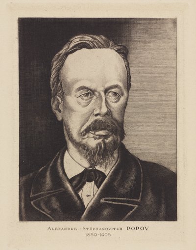 Alexandre-Stephanovich Popov, ruský fyzik, c 1905 od Frederick (attr. to) Barnard