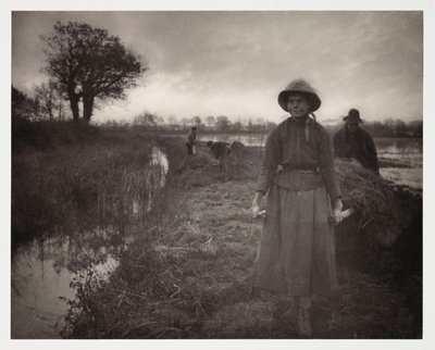 Zemědělství na orné půdě, sklizeň „Poling The Marsh Hay“ (transport du foin des marais) od John Pardon
