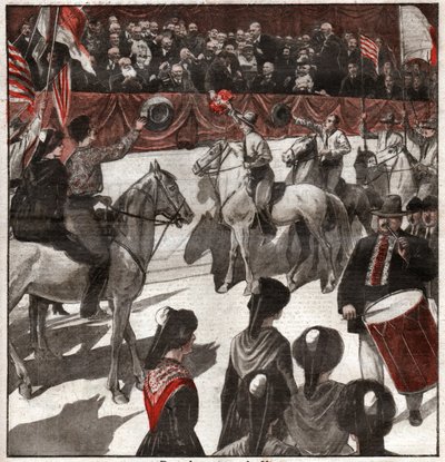 Arény v Nimes. Aréna Nimes. od Ferdinand Georg Waldmuller